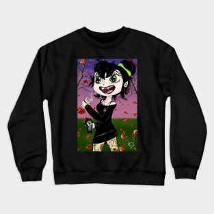 Adorable Little Gothic Vampire Crafter Witch Crewneck Sweatshirt